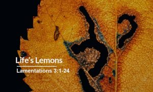 Read more about the article Life’s Lemons (Lamentations 3:1-24)