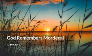 Read more about the article God Remembers Mordecai (Esther 6)