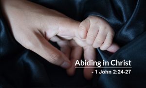 Read more about the article Abiding in Christ (1John 2:24-27)