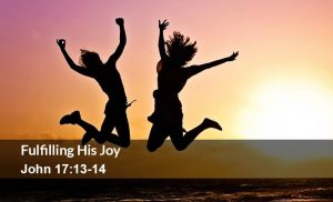 Read more about the article Fulfilling His Joy (John 17:13-14)