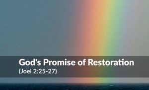 Read more about the article God’s Promise of Restoration (Joel 2:25-27)